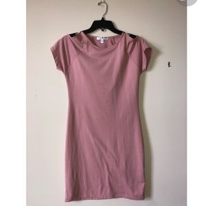 Pink Dress w/ Shoulder Cutouts